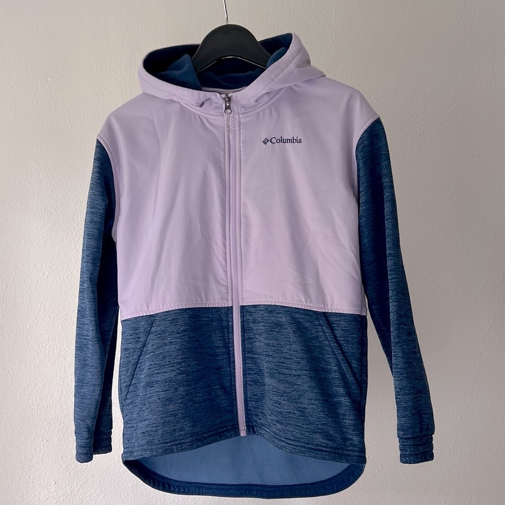 Columbia girls kids purple cozy S'More Adventure Hybrid Hoodie hooded jacket